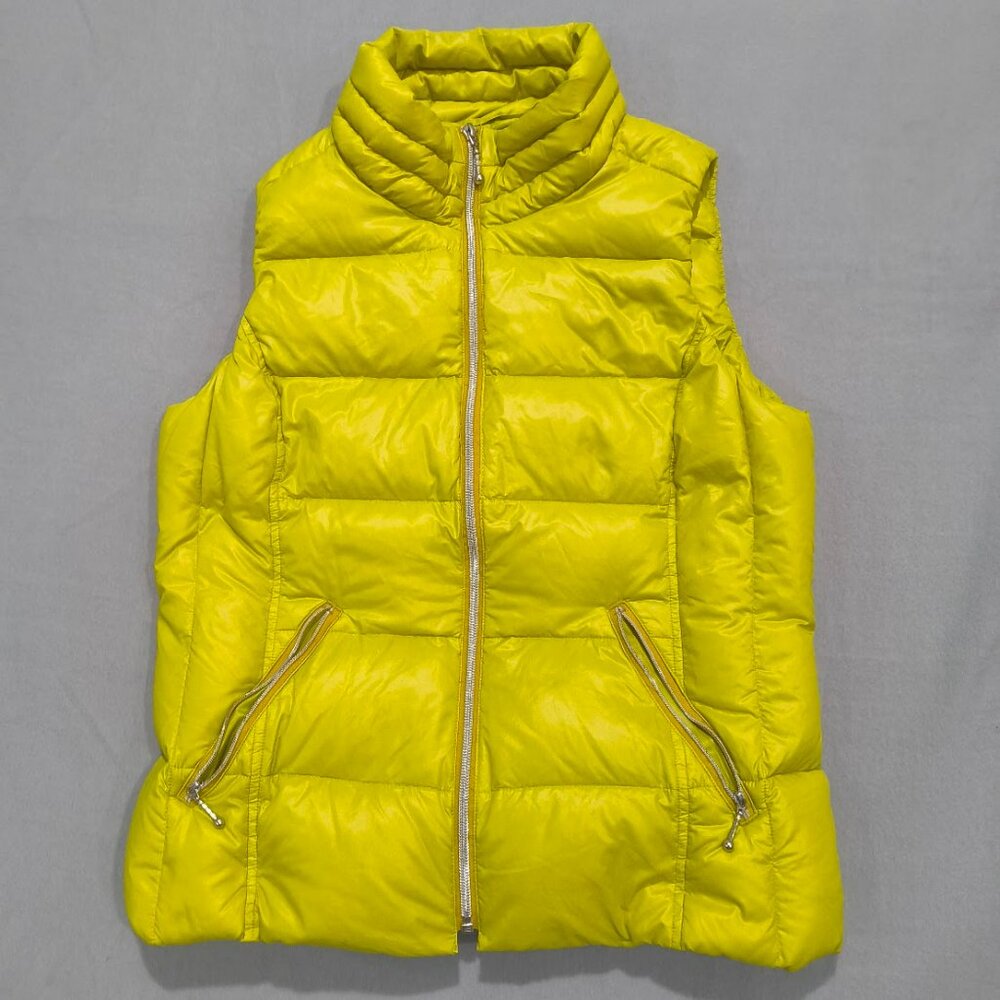 Coatology New York Women’s Yellow Puffer Vest Size 3 Lightweight Zip Vest